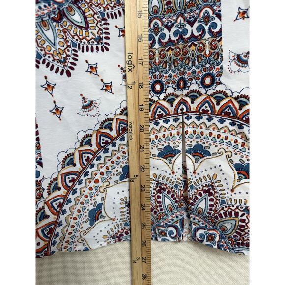 Women's Verse Top Blouse Sz L Sleeveless Lightweight Boho Aztec Print Pullover - Picture 12 of 12